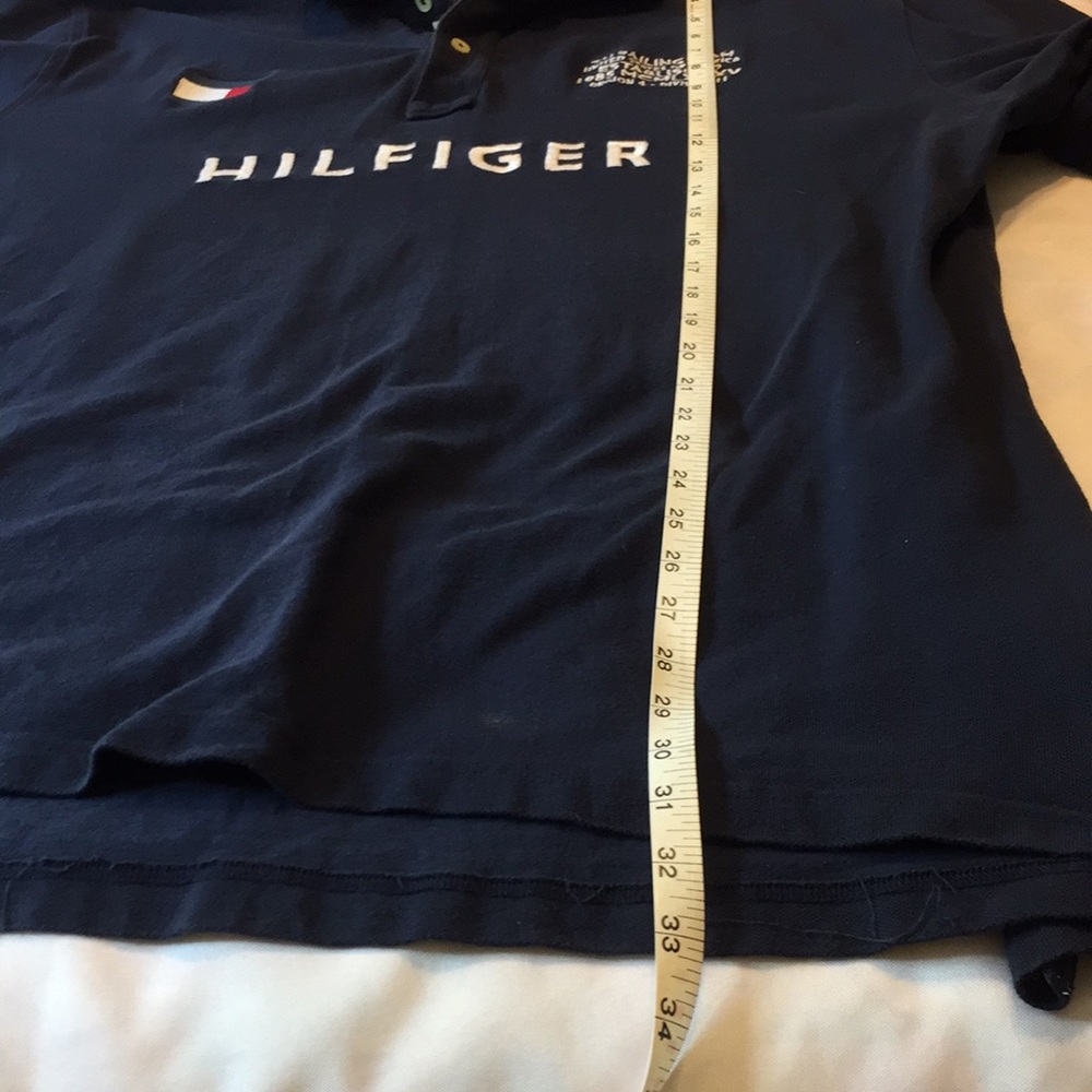 Tommy Hilfiger Navy Cotton Polo Shirt  Sailing Team 1985 Size XXL - Picture 14 of 15